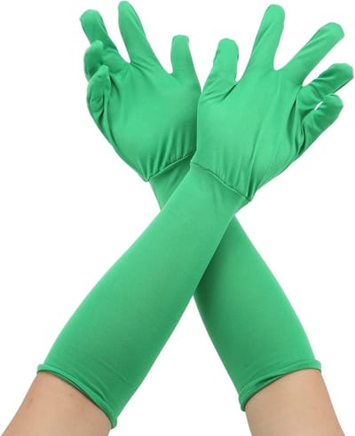 Chroma Key Handschoenen voor Stop Motion Animatie en Fotografie - 2 Stuks Groene Effecten voor Achtergrondvervanging en Video Bewerking