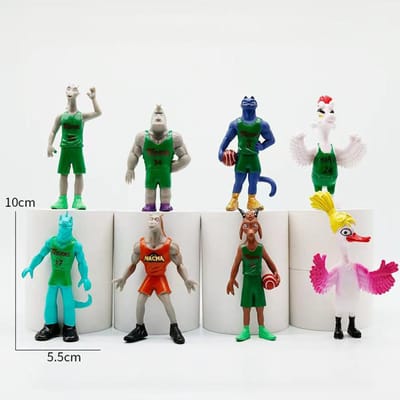 GOAT Space Jam Geïnspireerd 6/8 stuks/set 10cm Miracle Dream Team Actie Model Set Basketbal Anime Verzamelfiguur Speelgoed