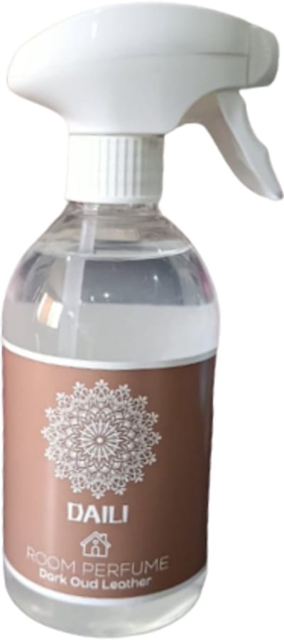 Daili Room Perfume - Dark Oud Leather | 1x500 ml - Roomspray - Interieur Spray