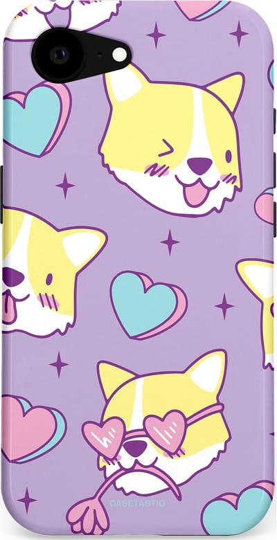 Casetastic Hoesje Geschikt voor Apple iPhone 16e Magsafe - Stijlvolle Beschermende Duo-layer Case - Liefde is een Corgi