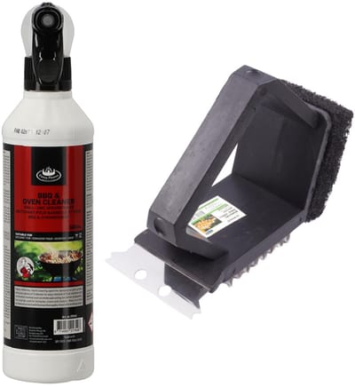 BBQ reinigingsset - barbecue schoonmaakborstel - reiniging spray