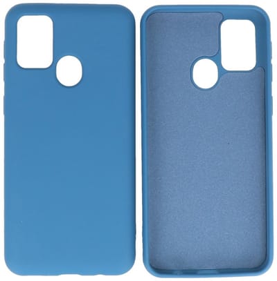 Hoesje Geschikt voor de Samsung Galaxy M21 & Galaxy M21s - Fashion Color Backcover Telefoonhoesje - Navy