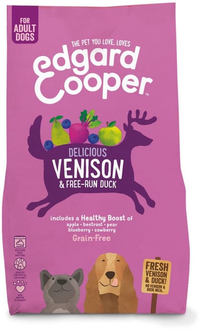 Edgard & Cooper Delicious Venison Adult Hert&Eend&Appel - Hondenvoer - 2 x 2.5 kg Graanvrij