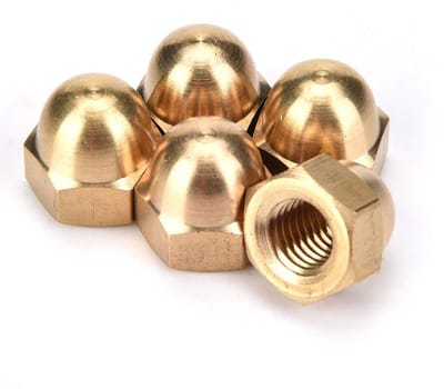 Dailygoods- Koepelmoer Messing - Eikel Zeskantmoer - Bevestigingsmiddelen - Duurzaam - Bescherming - Voor voertuigen (M5, 20 stuks) - Bevestigingsmoer