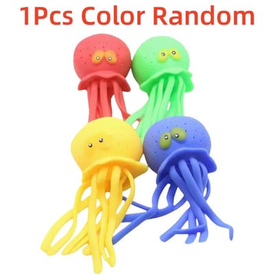 Poulpe à Presser Jouet Anti-Stress Jouet pour Enfants Jouer dans le Bain Décoration de Douche Cadeaux d'Été pour la Natation pour Enfants green