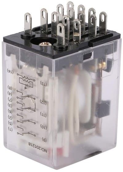 Dailygoody - Mini Power Electromagnetisch Relais - 14 pin - Hoogwaardige prestaties - 24V AC - 5A - Betrouwbare schakeling - Ideaal voor automatiserin
