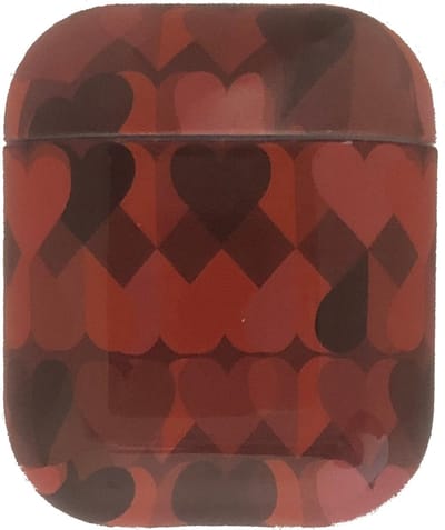 KELERINO. Marmer Case Cover geschikt voor Airpods 1 & 2 - Beschermhoes - Rood