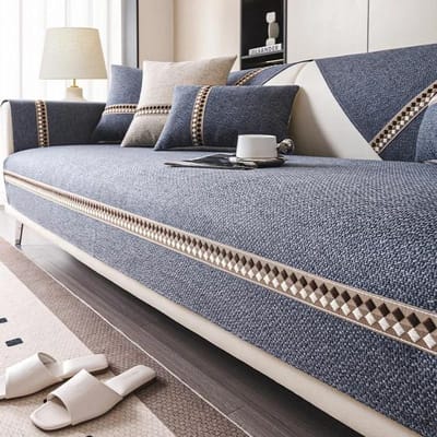 1PC Katoen Linnen Bankhoes Alle Seizoenen Universeel Huisdier Kinderen Bankmat Handdoek Antislip L-vormige Bankkussen voor Woonkamer 1PC 30X50 pillowcase