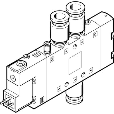 Festo 5/2 Monostabiel Lucht Magneetventiel QS-8 850L/Min - 163150