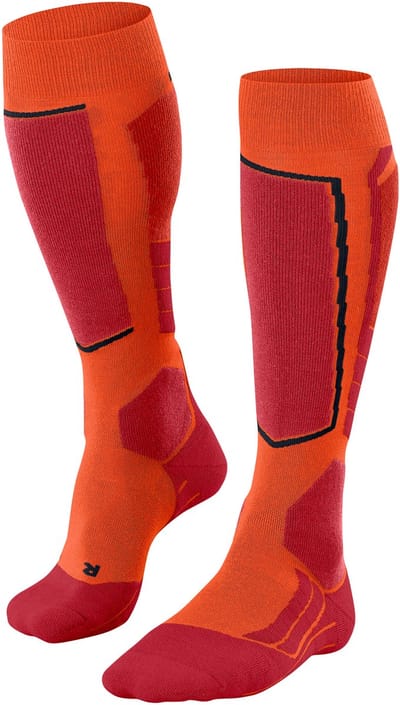 FALKE SK2 Wool warm dik wol functioneel materiaal skisokken heren orange - maat 42-43