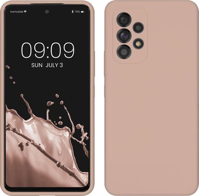 kwmobile telefoonhoesje geschikt voor Samsung Galaxy A53 5G - Hoesje met siliconen coating - Smartphone case in oudroze