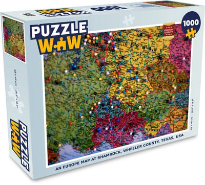 Puzzel Kaart - Europa - Pin - Legpuzzel - Puzzel 1000 stukjes volwassenen