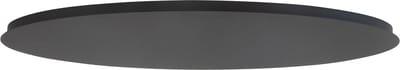 Plafondplaat ovaal 100 x 35 cm zonder gaten zwart