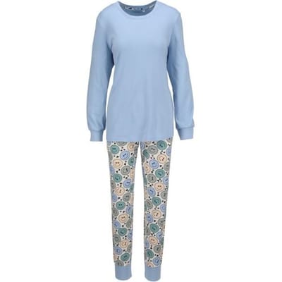 Katoenen dames pyjama fjord blauw Ringella - Blauw - Maat - 38