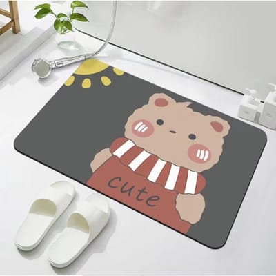 Zachte Diatomeeënaarde Mat Cartoon Absorberend Antislip Sneldrogend Badkamer Badkamer Voetmat 40 * 60Cm