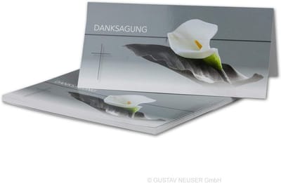 25x Rouwbedankkaarten Set DIN LANG Dubbel Bedankzegging Bloemen