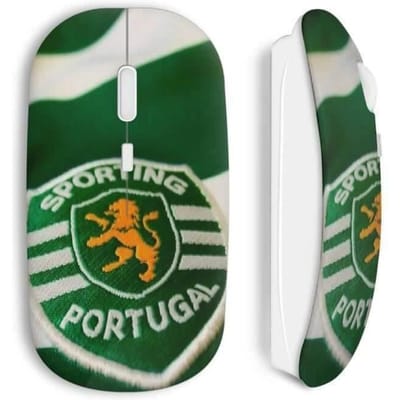 Souris sans Fil - MANIACASE - Sporting Portugal - Vert et blanc - Clé USB wifi incluse - Compatible Mac et PC