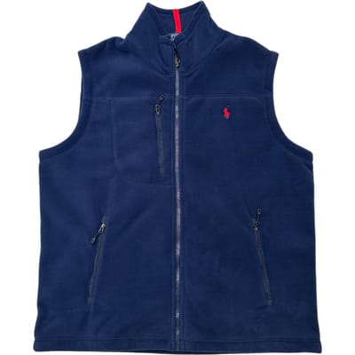 Polo Ralph Lauren FW26 Logo Geborduurd Opstaande Kraag Fleece Vest Heren vesten 710814527-002 L