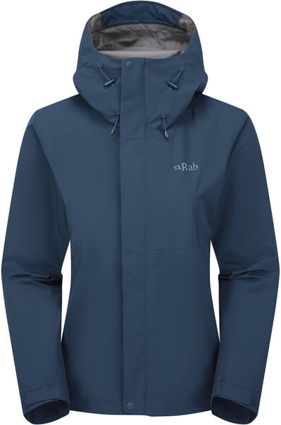 RAB Downpour Jacket Womens - Outdoorjas - Dames - Blauw - Maat S