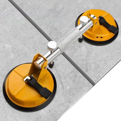 Naad Setter - Tegel Hulp - Aanrecht Installatie - Vacuüm Grip Systeem - 47 cm Lengte - Grijs