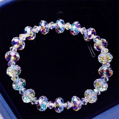 Luxe Kristallen Kralen Bedelarmbanden Voor Vrouwen Glanzende Handgemaakte Damesarmband Vriendschap Bruiloft Sieraden Kerstcadeau gray