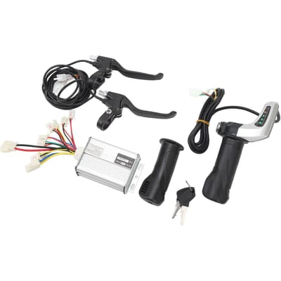 3V 1000W Elektrische Fiets Controller Conversie Kit Gashendel met 36V Tip Scherm Slot Volledig Aluminium Remhendel black