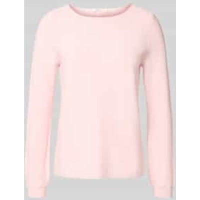 Regular fit shirt met lange mouwen van puur katoen in gebreide look