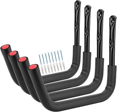 Opslag Kajak Haken, 38,5 cm Wandgemonteerde Opslaghanger voor Kano, Surfplank, Ladder, Fiets en Tuingereedschap
