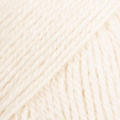 DROPS Flora Uni Colour - 01 naturel - Wol Garen