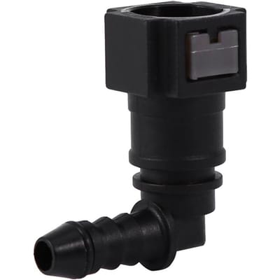 Connecteur Rapide de Ligne de Carburant Connecteur Coupleur de Tuyau de Moto ID6 Femelle Coude 7,89 mm black