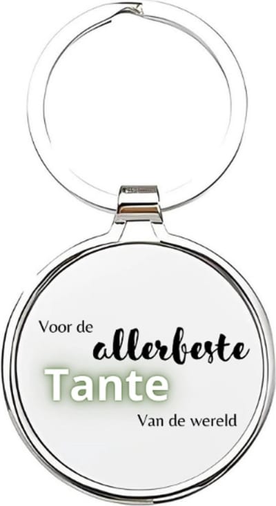 Akyol - voor de allerbeste tante van de wereld Sleutelhanger - Tante - de liefste tante - tante sleutelhanger - sleutelhanger - sleutelhanger voor tantes - familie sleutelhanger - verjaardagscadeautje - cadeau voor de liefste tante - aunt- 4 x 7,5 CM