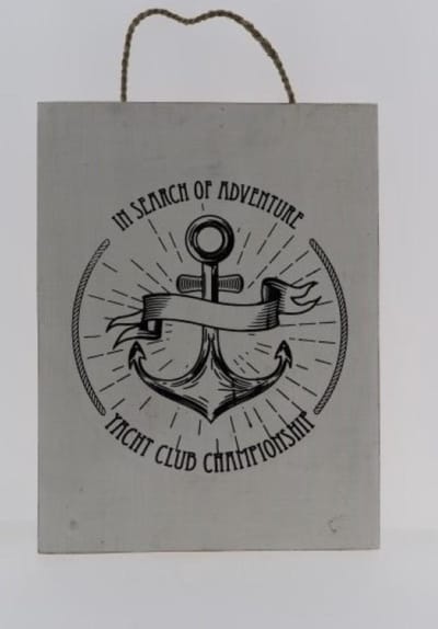 Tekstbord 30x40 cm Yacht Club Championship Ibiza style