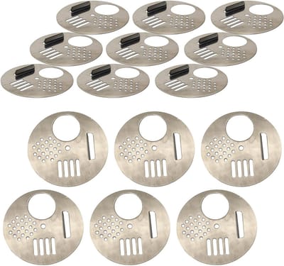 Bijenkorf Ingang Reducer - Bijenkorfdeur Schijf - Bijen Beheer - Draaibare Ventilatieschijf - 6.8 cm - Zilver