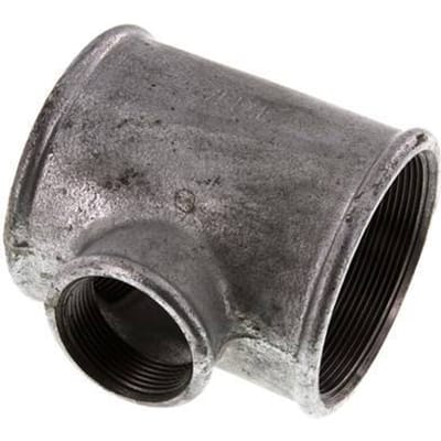 Rp 3'' x Rp 1 1/2'' Verzinkt Gietijzeren T-stuk 25 Bar - FL3T-F-IZ-300R-112R