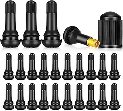 Dailygoods - 20 stuks autoventielen TR413 tubeless ventieldoppen, rubberen ventieldoppen voor auto, motorfiets, fiets, ventiel, klikventiel, rubberen ventielen