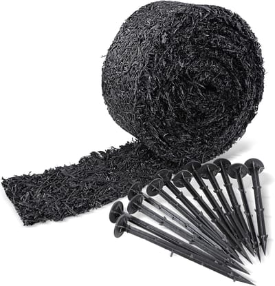 Rubberen Mulchmat - Tuinrand Rol - Onkruid Vrij Houden - Duurzaam Rubber Materiaal - 114 cm x 3 m - Zwart