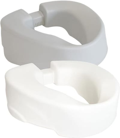 Toiletverhoger - Zitverhoger - Meer comfort - Verstelbare breedte - 10 cm hoog - Grijs