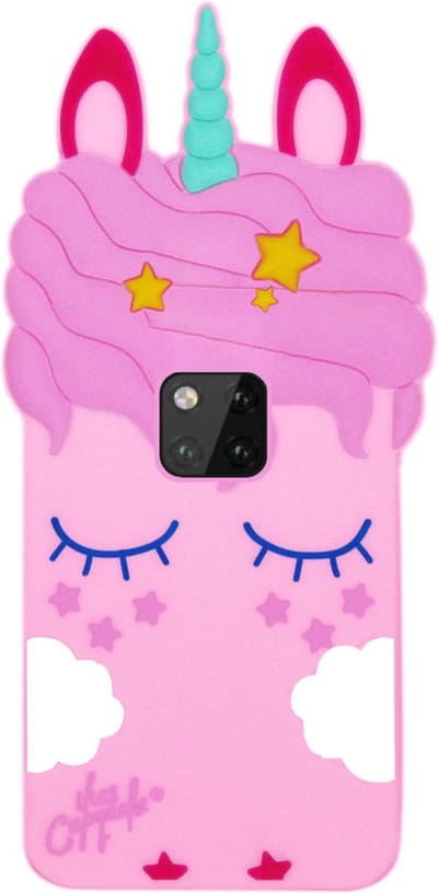 ADEL Siliconen Back Cover Softcase Hoesje Geschikt voor Huawei Mate 20 Pro - Eenhoorn Roze