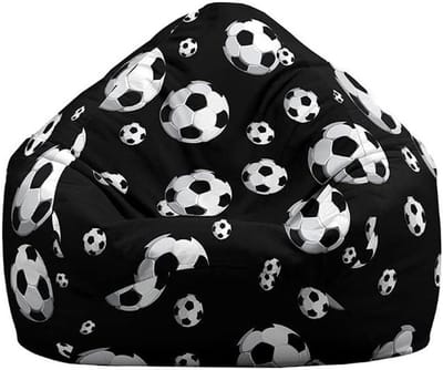 Zitzak Hoezen - Stoel Cover - Speelgoed Opslag - Katoen Linnen Materiaal - 80x90cm - Voetbal 6