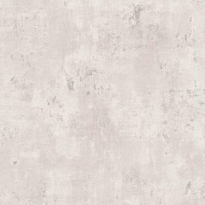 Pleister-look behang Profhome 396706-GU vliesbehang hardvinyl warmdruk in reliëf gestructureerd met structuur en metalen accenten wit grijs zilver 5,33 m2