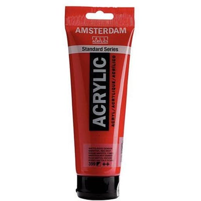 Peinture Acrylique en tube - Rouge de naphtol foncé - 399 - Amsterdam - 250ml rouge