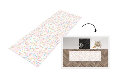 Keukenloper - Loper keuken - Unicorn - Snoep - Regenboog - 150x50 cm - Keukenloper vinyl