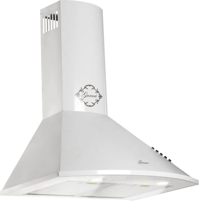 GURARI Wandafzuigkap GCH C 046 WH 6 N+Koolfilter, Afzuigkap 60 cm/ wit/ krachtige afzuiging 1000m³/h