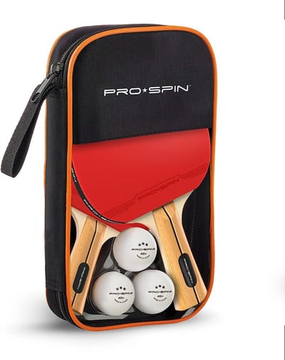 Pingpong Batjes - Hoogwaardige Pingpong Set | Premium Tafeltennis Batjes, 3-Sterren Pingpong Balletjes, Compacte Opbergkoffer | Ping Pong Batjes | Binnen- & Buitenspel