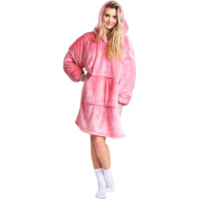 Noxxiez hoodie deken - roze