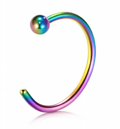Neppiercing multi kleur bol neus - Charme Bijoux