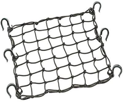 Verstelbaar bagagenet voor motorhelm en fietsen - 15"x15" tot 30"x30" - Heavy duty bungee-net met dikkere haken