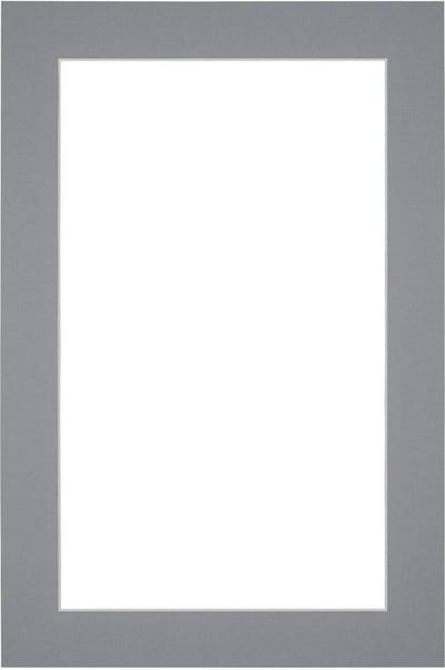 Passe-Partout Fotomaat 55x85 cm - Lijstmaat 62x93 cm - Grijs - Museumkarton - Fotolijst niet inbegrepen