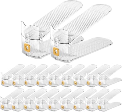 Famanu - Schoen Slots Organizers Verstelbare Schoen Stacker Schoen Ruimtebesparend Schoenenrek Opslag voor Cabiet Closet Organisatoren