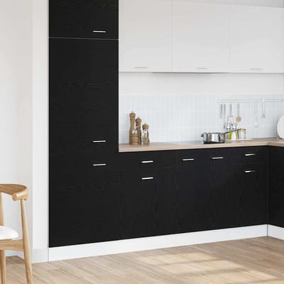 vidaXL - Hangkast - Zwart - Eiken - 50 - x - 46 - x - 81,5 - cm - Bewerkt - hout